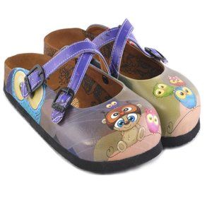 Purple Owl Clogs - Calceo Line of Goby Shoes